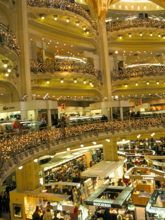 Interior Of The Galeries Lafayette Department Store, Boulevard Haussmann, Paris, France by Brigitte Bott Pricing Limited Edition Print image