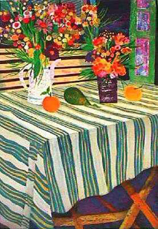 La Nappe Rayee by Jean-Pierre Pophillat Pricing Limited Edition Print image