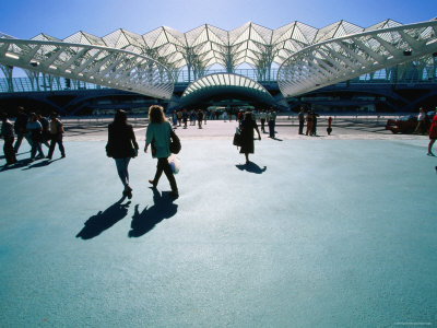 People Walking At Oriente Station, Lisbon, Portugal by Alain Evrard Pricing Limited Edition Print image