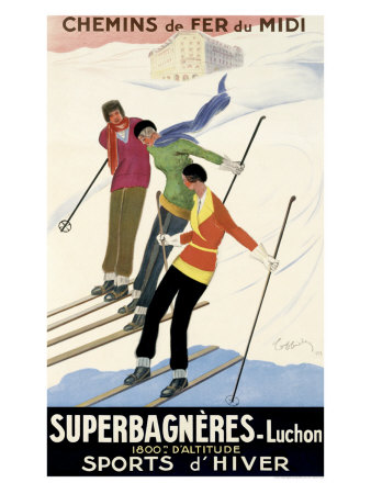 Superbagneres-Luchon, Sports D'hiver by Leonetto Cappiello Pricing Limited Edition Print image