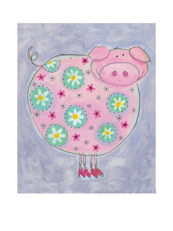 Priscilla Pig by Richard Barrett Pricing Limited Edition Print image