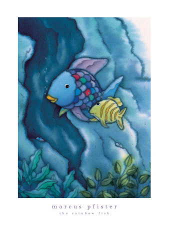 Rainbow Fish And The Little Striped Fish by Marcus Pfister Pricing Limited Edition Print image