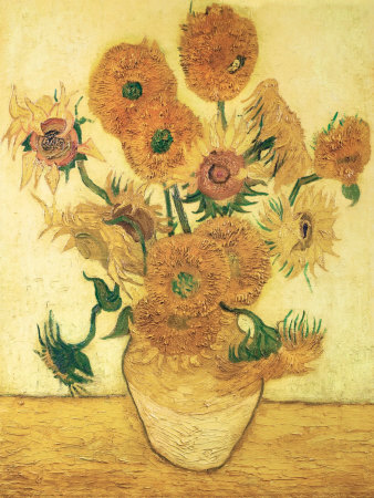 Vase Of Fifteen Sunflowers, C.1888 by Vincent Van Gogh Pricing Limited Edition Print image