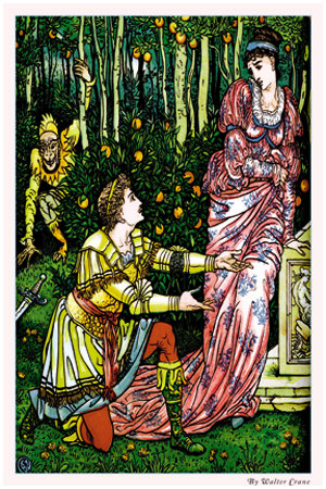 The Yellow Dwarf Watches As King Drops Sword, C.1878 by Walter Crane Pricing Limited Edition Print image