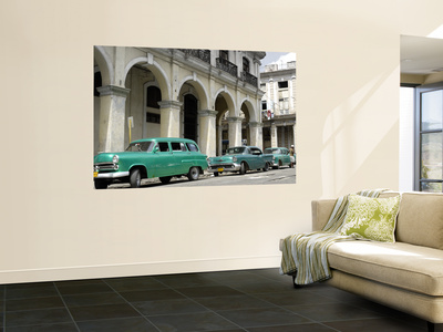 Green Classic Cars by Shania Shegedyn Pricing Limited Edition Print image