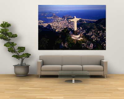 The Statue Of Christ The Redeemer Stands At Top Of Cordova Mountain Peak, Rio De Janeiro, Brazil by John Maier Jr. Pricing Limited Edition Print image