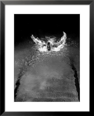 Breast Stroke Champion Of Joe Verdeur Doing Butterfly Stroke by Gjon Mili Pricing Limited Edition Print image