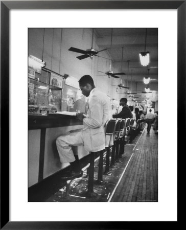African American Student Virginius B. Thornton During A Sit Down Strike At A Lunch Counter by Howard Sochurek Pricing Limited Edition Print image