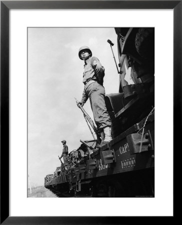 Us Soldiers Standing Guard On A Troop Train by Myron Davis Pricing Limited Edition Print image