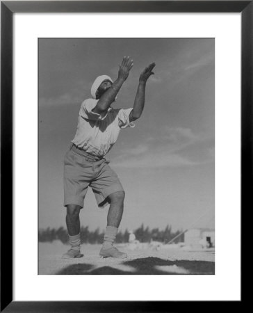 Sikh Soldiers Playing Volleyball At Indian Army Camp In The Desert Near The Great Pyramids by Margaret Bourke-White Pricing Limited Edition Print image