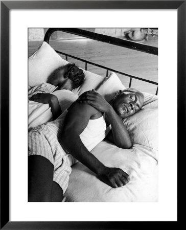 Sharecropper Lonnie Fair And His Wife Sleeping In Bed At Home by Alfred Eisenstaedt Pricing Limited Edition Print image
