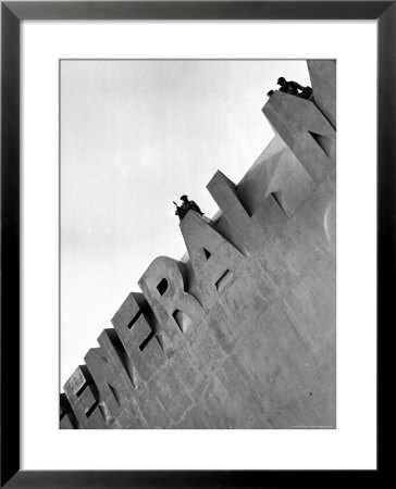 Workmen Atop General Motors Building At The Ny World's Fair by Alfred Eisenstaedt Pricing Limited Edition Print image