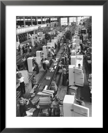 Refrigerators On Assembly Line At General Electric Plant by Alfred Eisenstaedt Pricing Limited Edition Print image