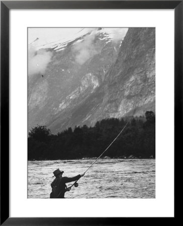 Sportsman Fishing In Norway by George Silk Pricing Limited Edition Print image