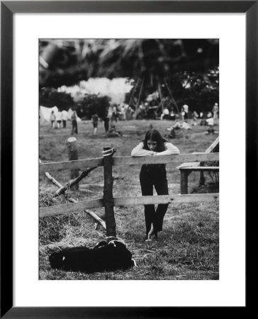 Young Girl Attending Woodstock Music Festival by John Dominis Pricing Limited Edition Print image