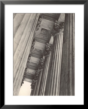 View Of Columns And Carved Ceiling On The Portico Of The Supreme Court Building by Margaret Bourke-White Pricing Limited Edition Print image