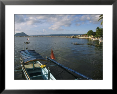 Volcano And Colourful Banka Fishing Boats, Lake Taal, Talisay, Luzon, Philippines, Southeast Asia by Kober Christian Pricing Limited Edition Print image