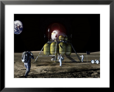 New Spaceship To The Moon, Four Astronauts Could Land On The Moon In The New Lander by Stocktrek Images Pricing Limited Edition Print image