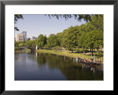 Gondola On Storrow Lagoon, Charles River, Boston, Massachusetts, New England, Usa by Amanda Hall Pricing Limited Edition Print image
