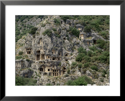 Rock Carved Lycian Tombs, Myra, Anatolia, Turkey, Eurasia by Marco Simoni Pricing Limited Edition Print image