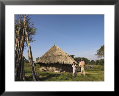 Oromo Family Outside Their House, Oromo Village Near Langano Lake, Rift Valley, Ethiopia, Africa by Jane Sweeney Pricing Limited Edition Print image