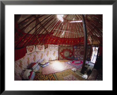 Inside Kazakhs Yurt, Tianchi (Heaven Lake), Tien Shan, Xinjiang Province, China by Anthony Waltham Pricing Limited Edition Print image