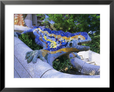 Gaudi Architecture, Parc Guell, Unesco World Heritage Site, Catalunya (Catalonia) (Cataluna), Spain by Gavin Hellier Pricing Limited Edition Print image