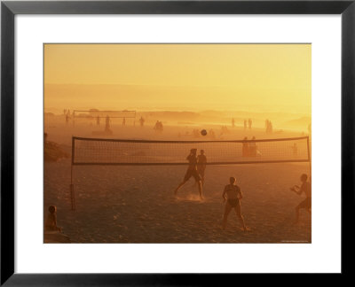 Beach Volleyball Game, Late Afternoon, Camps Bay, Cape Town, South Africa, Africa by Yadid Levy Pricing Limited Edition Print image