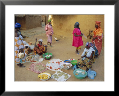 Bambara Women In The Market, Segoukoro, Segou, Mali, Africa by Bruno Morandi Pricing Limited Edition Print image