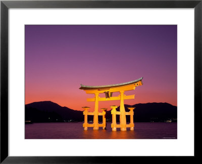 Miyajima Island, Itsukushima Shrine, Torii Gate, Night View, Honshu, Japan by Steve Vidler Pricing Limited Edition Print image