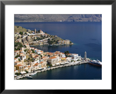 Harbour, Symi Town, Symi, Greece by Walter Bibikow Pricing Limited Edition Print image