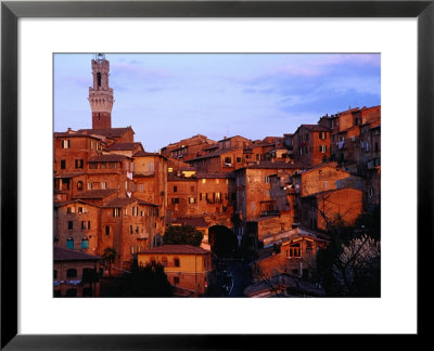 View Across Rooftops To Torre Del Mangia, Siena, Tuscany, Italy by Glenn Beanland Pricing Limited Edition Print image