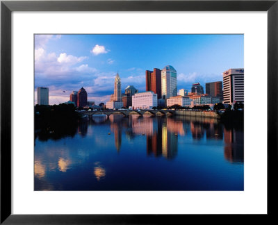 Scioto River In Front Of City Skyline, Columbus, United States Of America by Richard I'anson Pricing Limited Edition Print image