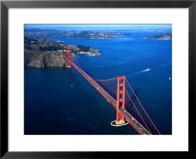 Aerial Of Golden Gate Bridge Over San Francisco Bay, San Francisco, Usa by Jim Wark Pricing Limited Edition Print image