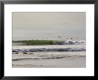 Nice Waves And Surfer Getting Barreled At Faria Beach, California by Rich Reid Pricing Limited Edition Print image