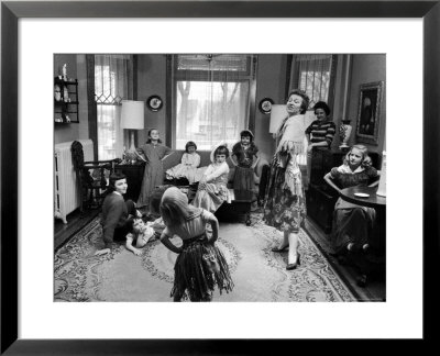 Mrs. James Winegardner Entertaining Children At A Dress Up Party by Francis Miller Pricing Limited Edition Print image