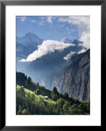 Wengen And Lauterbrunnen Valley, Berner Oberland, Switzerland by Doug Pearson Pricing Limited Edition Print image