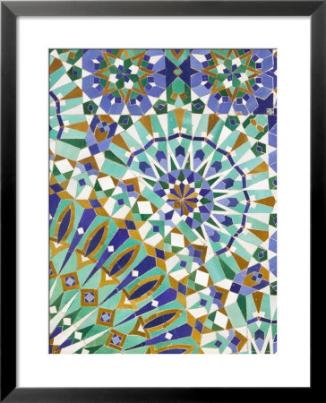 Tile Detail, Hassan Ii Mosque, Casablanca, Atlantic Coast, Morocco, North Africa by Walter Bibikow Pricing Limited Edition Print image