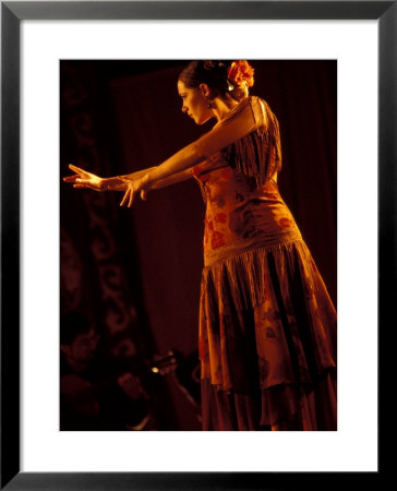 Woman In Flamenco Dress At Feria De Abril, Sevilla, Spain by John & Lisa Merrill Pricing Limited Edition Print image