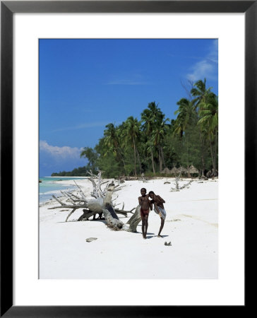 Zanzibari Boys Playing On Pingwe Beach, Zanzibar, Tanzania, East Africa, Africa by Yadid Levy Pricing Limited Edition Print image