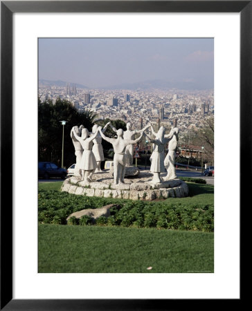 Monument To The Sardana, Montjuic, With Barcelona Skyline Beyond, Barcelona, Catalonia, Spain by Adina Tovy Pricing Limited Edition Print image