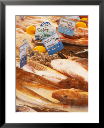 Street Market, Merchant's Stall With Fish, Sanary, Var, Cote D'azur, France by Per Karlsson Pricing Limited Edition Print image