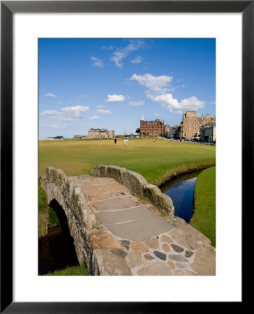 Golfing The Swilcan Bridge On The 18Th Hole, St Andrews Golf Course, Scotland by Bill Bachmann Pricing Limited Edition Print image