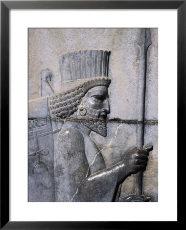 Bas-Relief Of The Arrival Of The Medes On Apadana Staircase, Persepolis (Takht-E Jamshid), Iran by Patrick Syder Pricing Limited Edition Print image