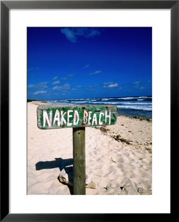 Naked Beach Sign by Bill Bachmann Pricing Limited Edition Print image
