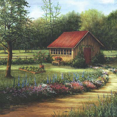 Garden Cottage by Lene Alston Casey Pricing Limited Edition Print image