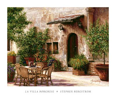 La Villa Borghese by Stephen Bergstrom Pricing Limited Edition Print image