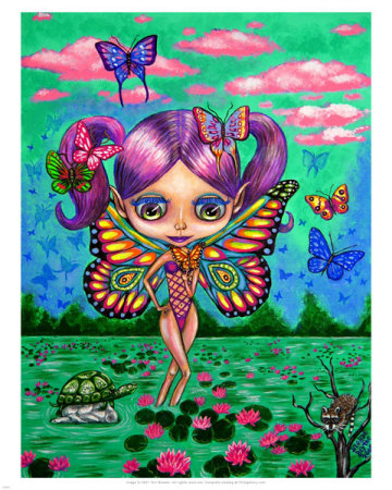 Butterfly Fairy Of The Waterlilies by Blonde Blythe Pricing Limited Edition Print image