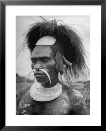 Wahgi Natives Of The Central Highlands Wearing Elaborate Decorations During Sing Sing Celebration by Eliot Elisofon Pricing Limited Edition Print image