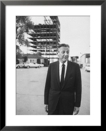 Mca Chief Executive, Lew Wasserman With Model Of New Universal-Mca Movie Studio by John Dominis Pricing Limited Edition Print image